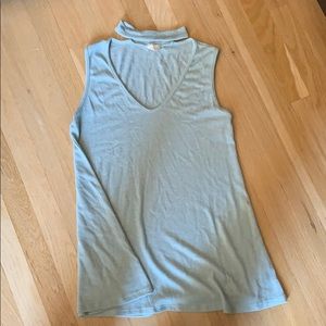 Light blue flowy tank